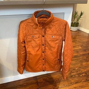 Stio puffer jacket (Skycrest Snap Shirt) in Saddle- Small